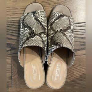 Rockport block heel leather sandals